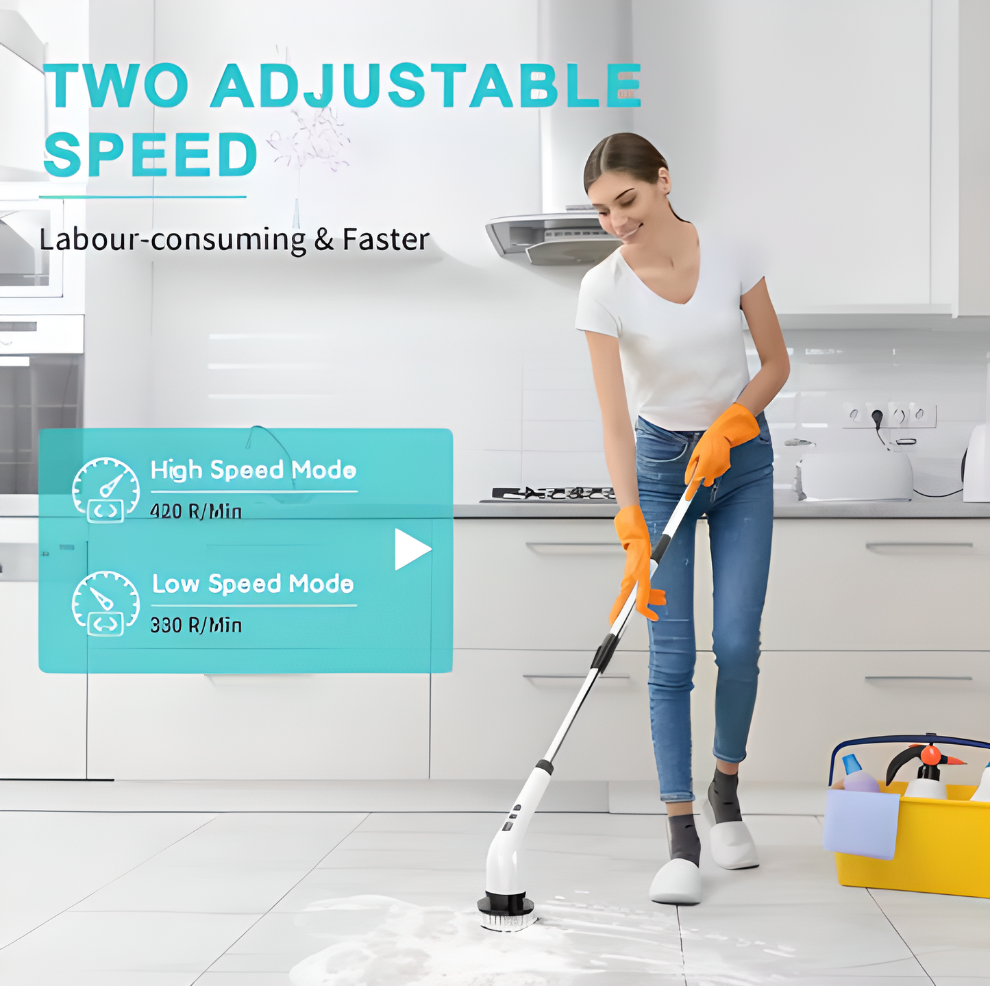 PowerScrub™ Electric Cleaning Brush — 7-in-1 Cordless Spin Scrubber