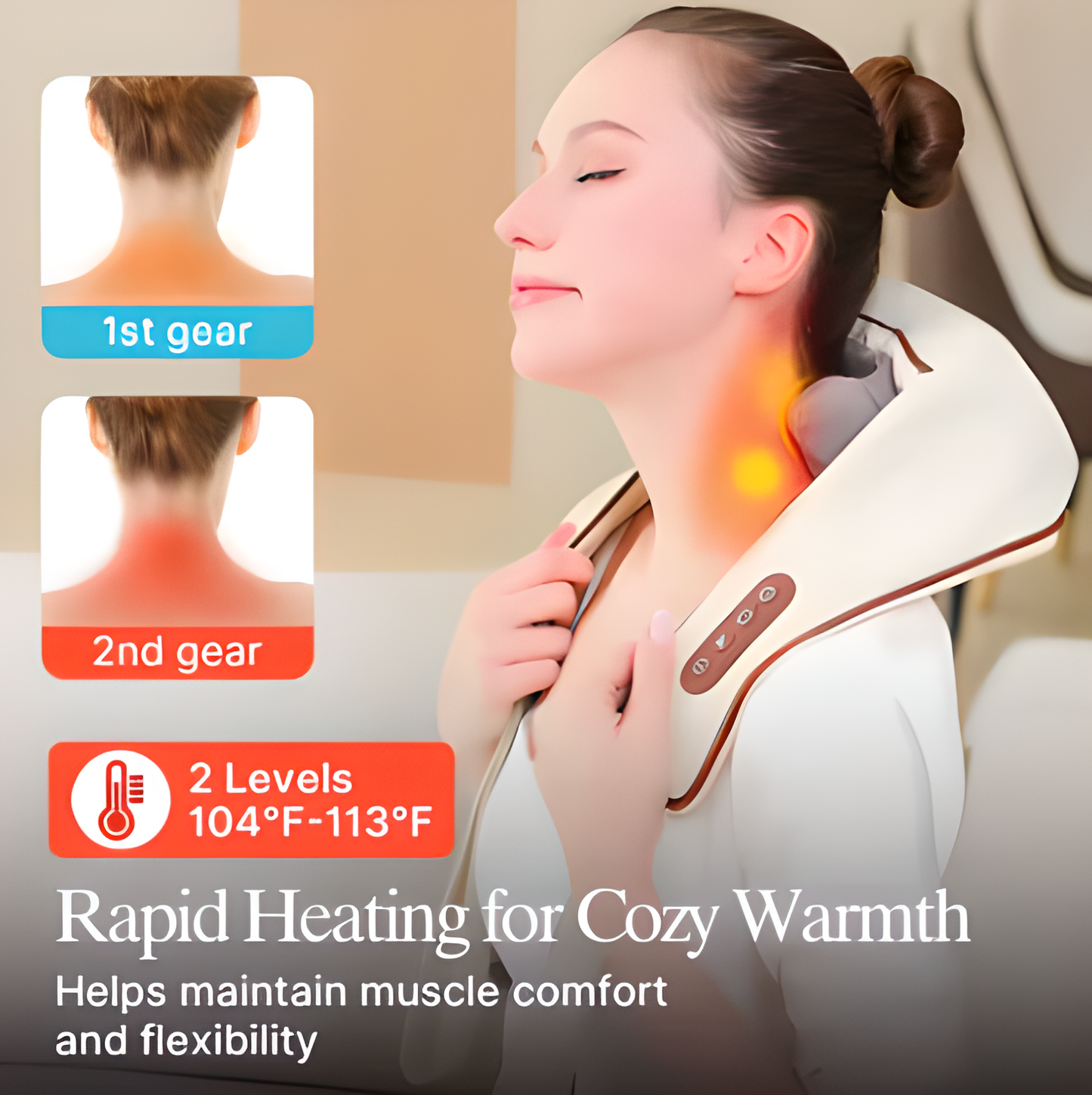 Deep Tissue Heat Massager™ For Neck Pain, Stress & Tension Relief